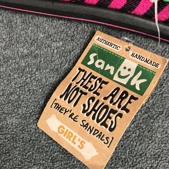 Sanuk Castaway Black Pink Stripe Slip-On Women’s 7 Sidewalk Surfer Sneakers NWT - Picture 4 of 7